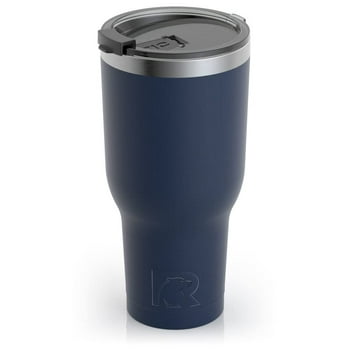 RTIC 40 oz Insulated Tumbler Stainless Steel Coffee Travel Mug with Lid, Spill Proof, Hot Beverage and Cold, Portable Thermal Cup for Car, Camping, Navy
