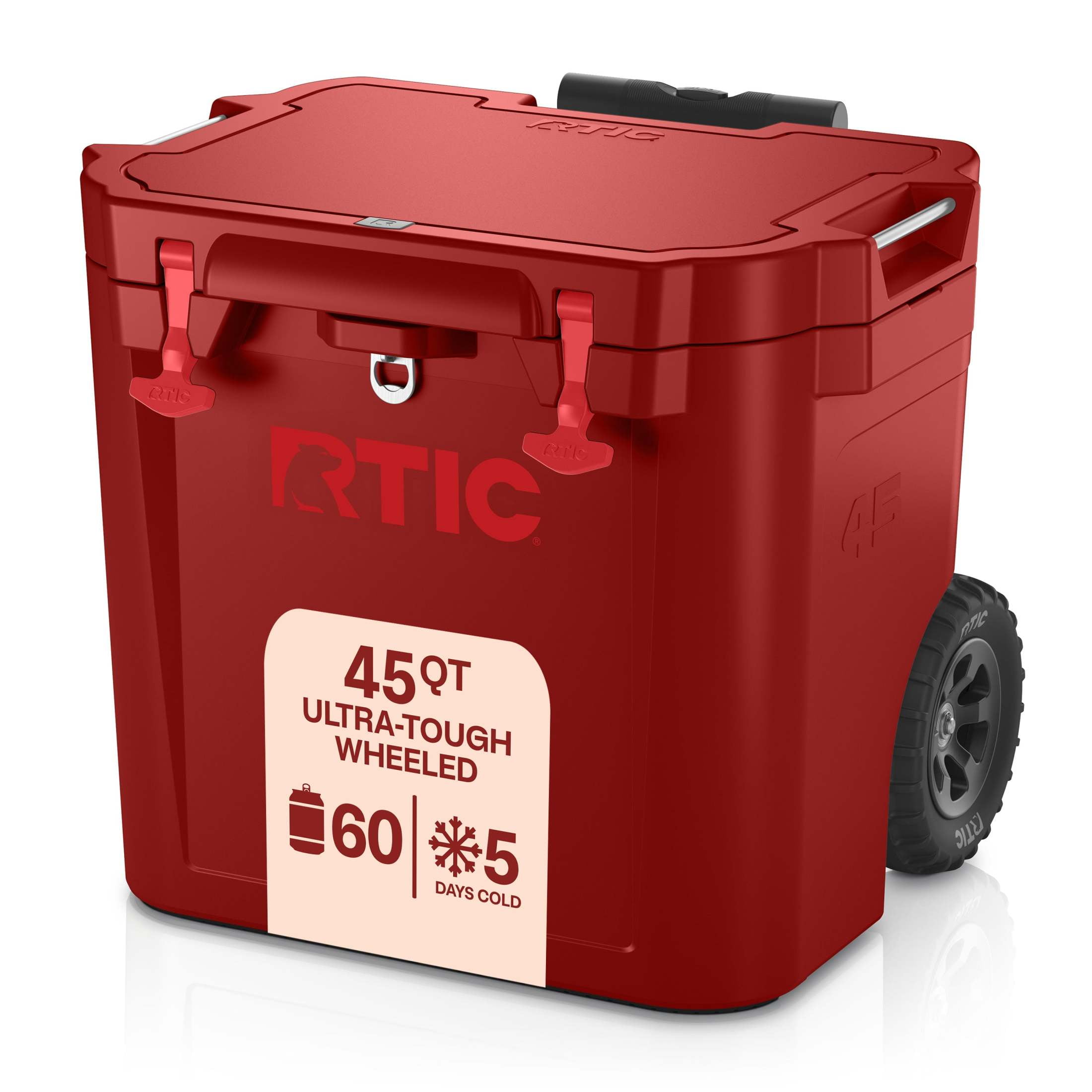 RTIC 45 QT Ultra-Tough Wheeled Hard-Sided Ice Chest Cooler, Fits
