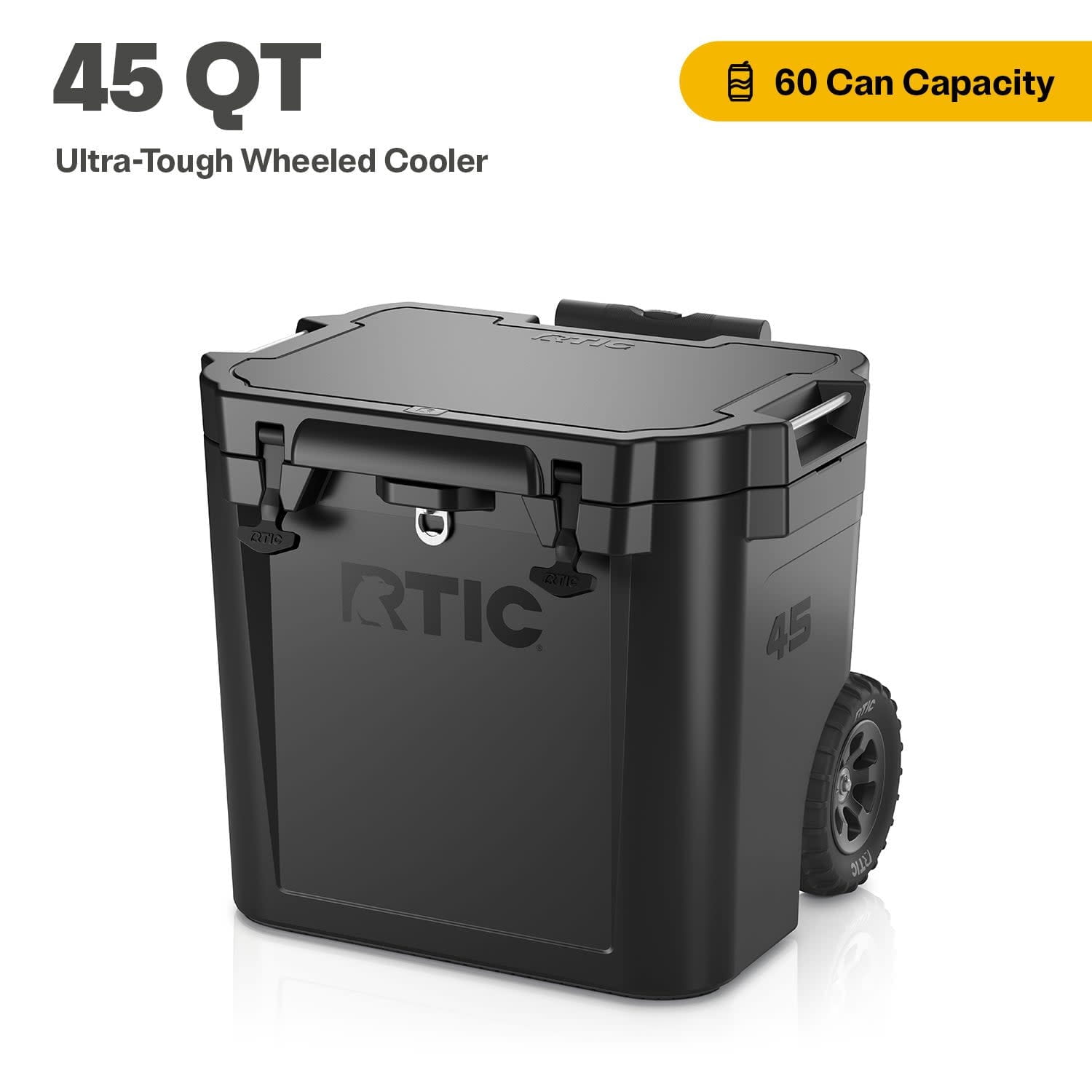 RTIC 45 QT Ultra-Tough Wheeled Hard-Sided Ice Chest Cooler, Fits