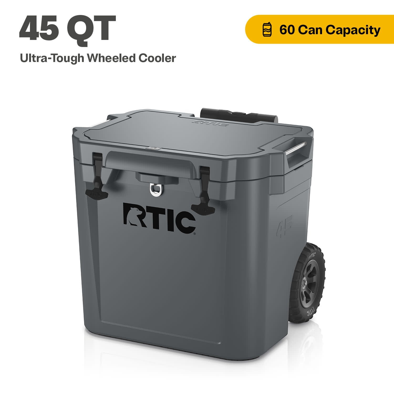 RTIC 45 QT Ultra-Tough Wheeled Hard-Sided Ice Chest Cooler, Fits