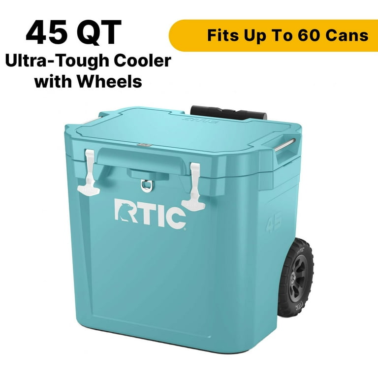 RTIC 45 QT Ultra-Tough Wheeled Hard-Sided Ice Chest Cooler, Fits