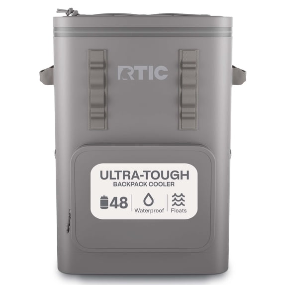 RTIC 48 Can Ultra-Tough Backpack Cooler, Leakproof, Waterproof Zipper, Graphite