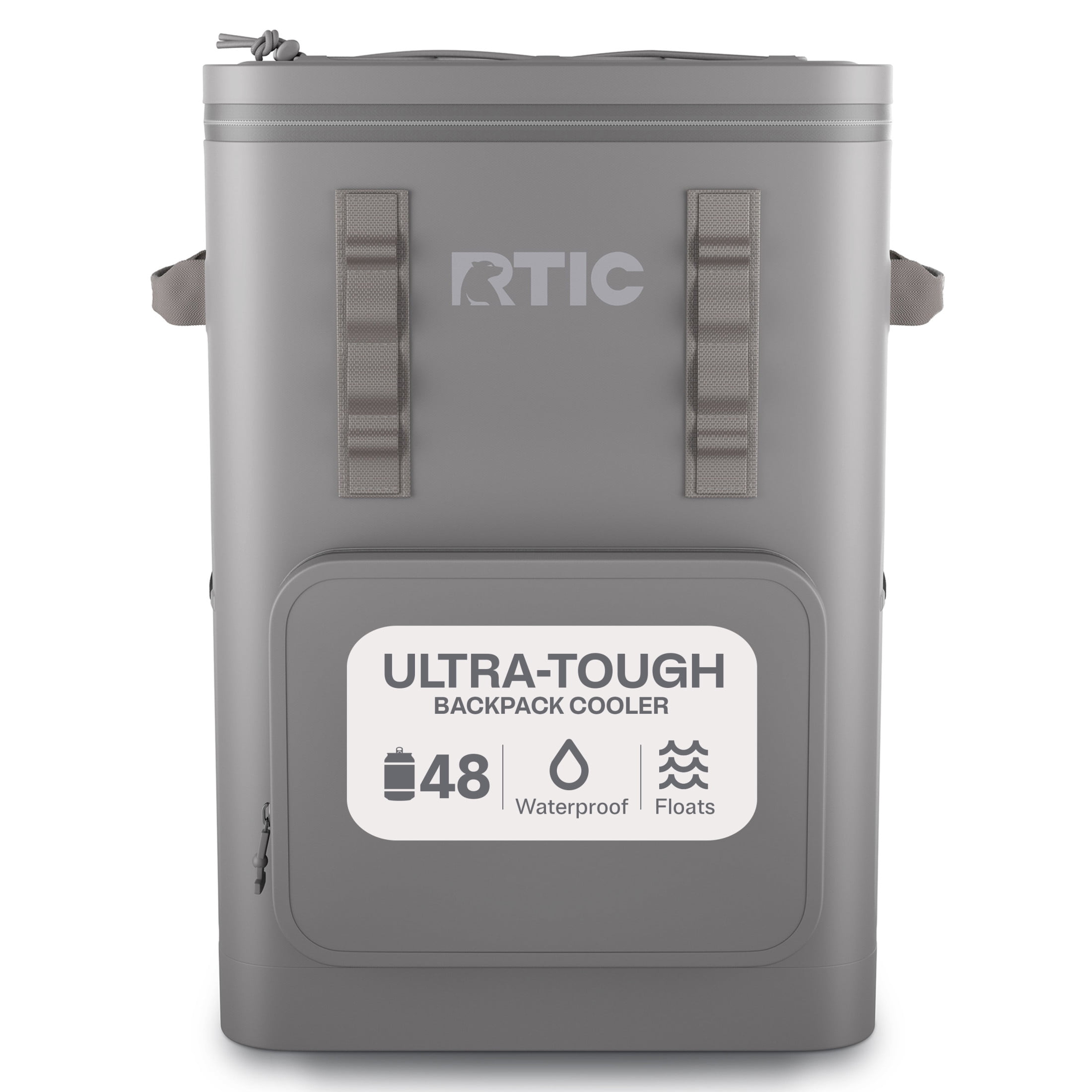 RTIC, Backpack Cooler, Leakproof, Waterproof Zipper, Gray
