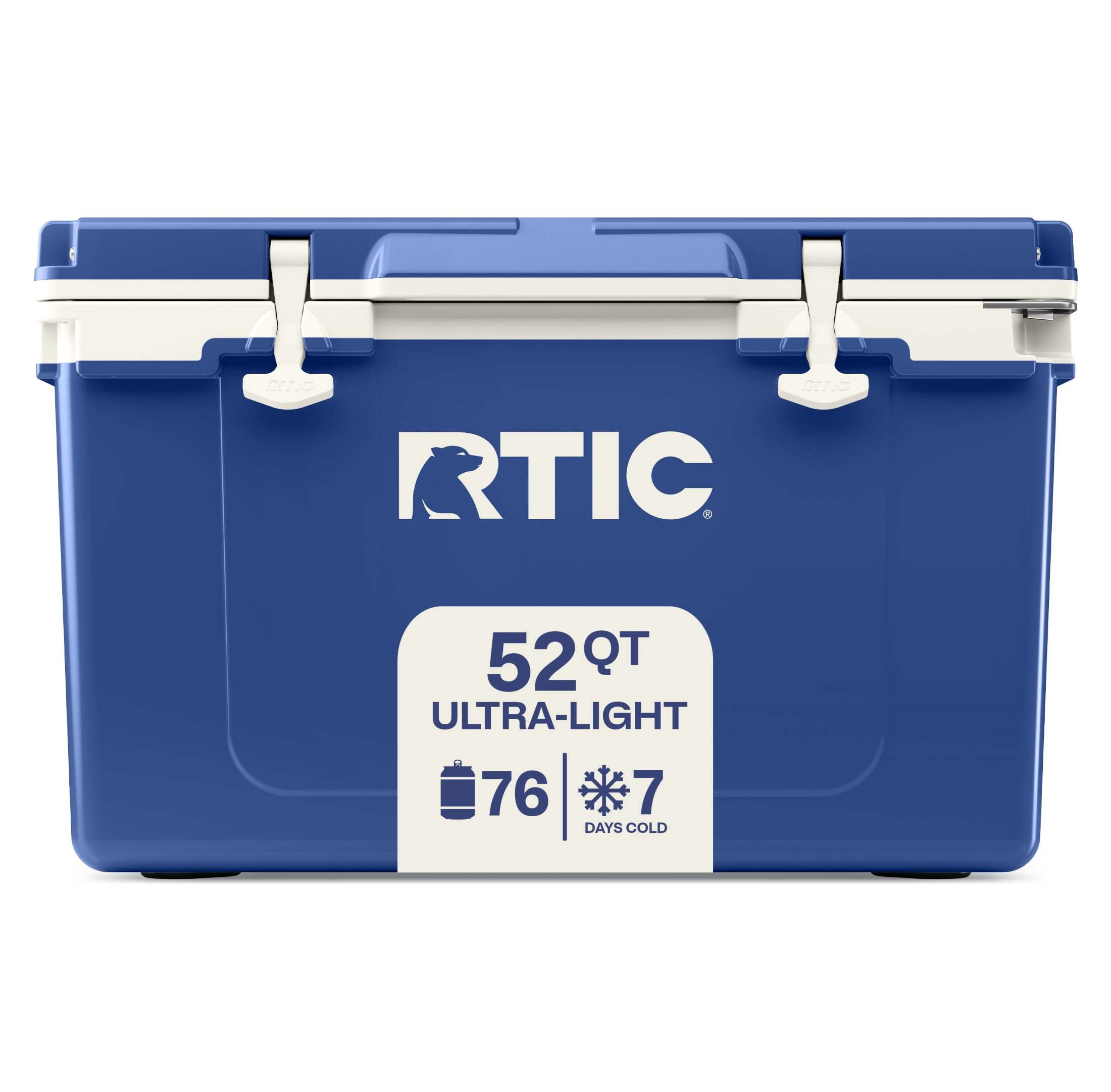 RTIC 52 QT Hard-Sided Ice Chest Cooler, Ultra-Light, Fits 76 Cans