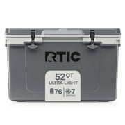 RTIC 52 QT Ultra-Light Hard-Sided Ice Chest Cooler, Fits 76 Cans, Dark Grey & Cool Grey