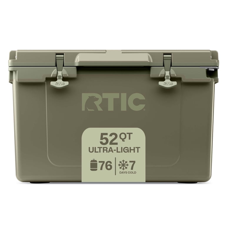 RTIC Ultra-Light 52 Qt Hard-Sided Ice Chest Cooler, Fits 76 Cans