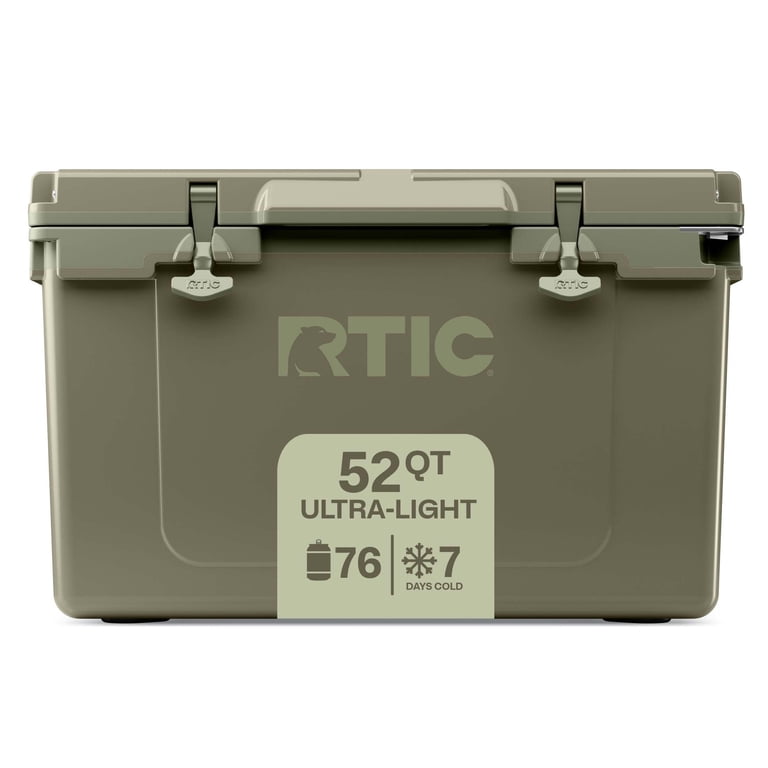 RTIC 52 QT Hard-Sided Ice Chest Cooler, Ultra-Light, Fits 76 Cans