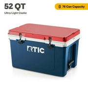 RTIC 52 QT Ultra-Light Hard-Sided Ice Chest Cooler, Fits 76 Cans, Patriot