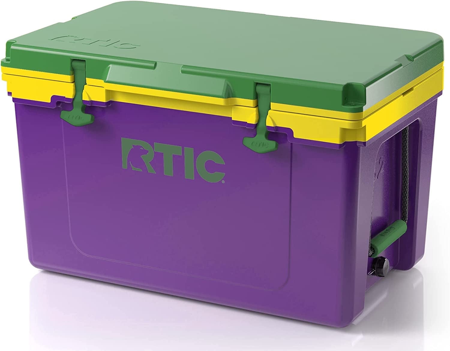 RTIC 52 QT UltraLight HardSided Ice Chest Cooler, Mardi Gras, Fits 76