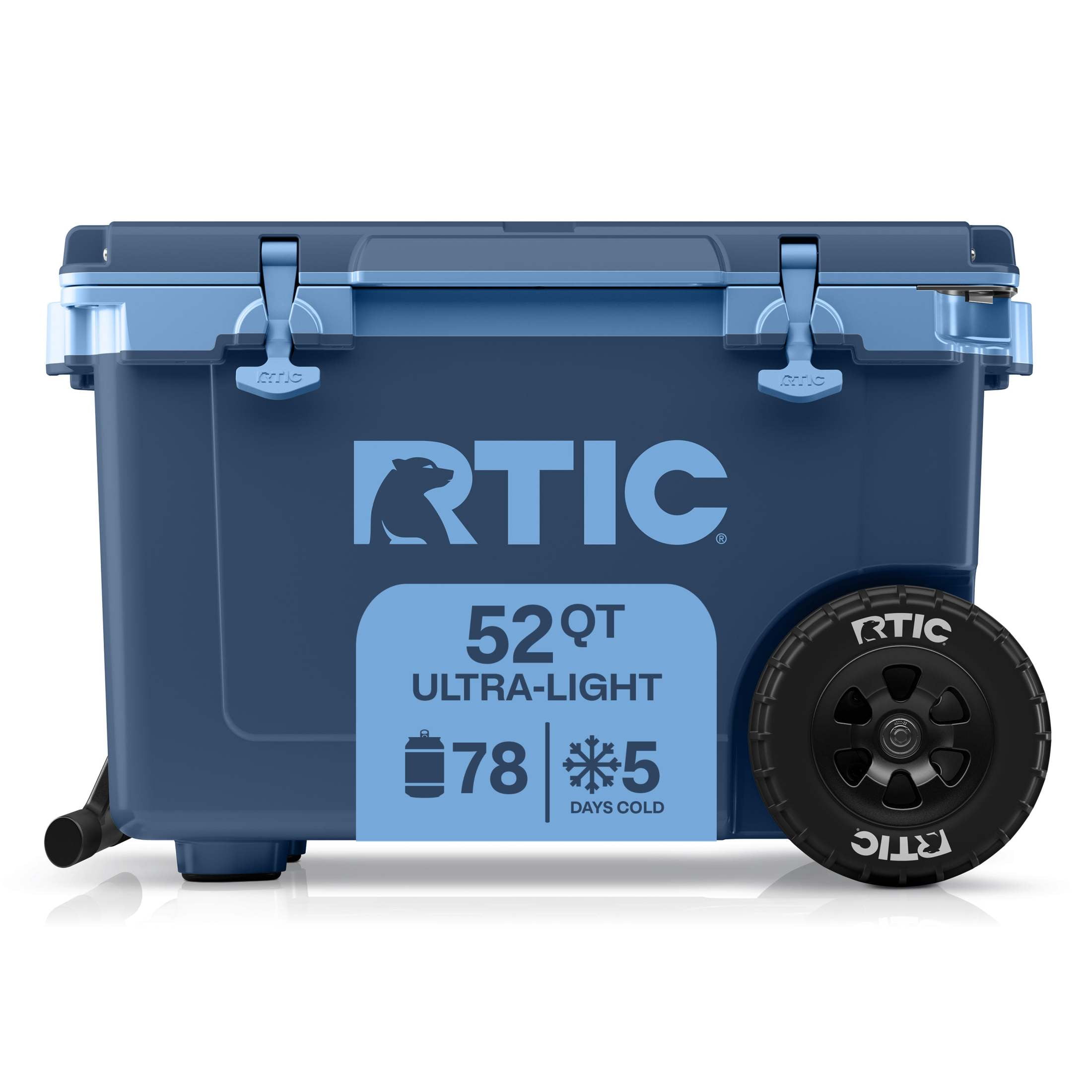 RTIC Ultra-Light 52 QT Wheeled Ice Chest Cooler, Dark/Cool Grey