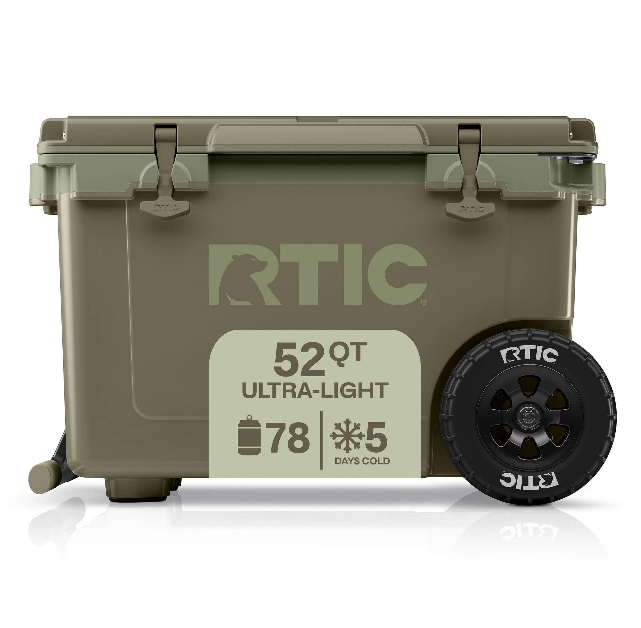 RTIC 52 Qt 76-Can Ultra-Light Rolling Cooler, Olive - Walmart.com