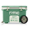 thumbnail image 1 of RTIC 52 QT Ultra-Light Wheeled Hard-Sided Ice Chest Cooler, Fits 78 Cans, Sage/Beach, 1 of 9