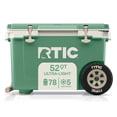 thumbnail image 1 of RTIC 52 QT Wheeled Hard-Sided Ice Chest Cooler, Ultra-Light, Fits 76 Cans, Sage/Beach, 1 of 9
