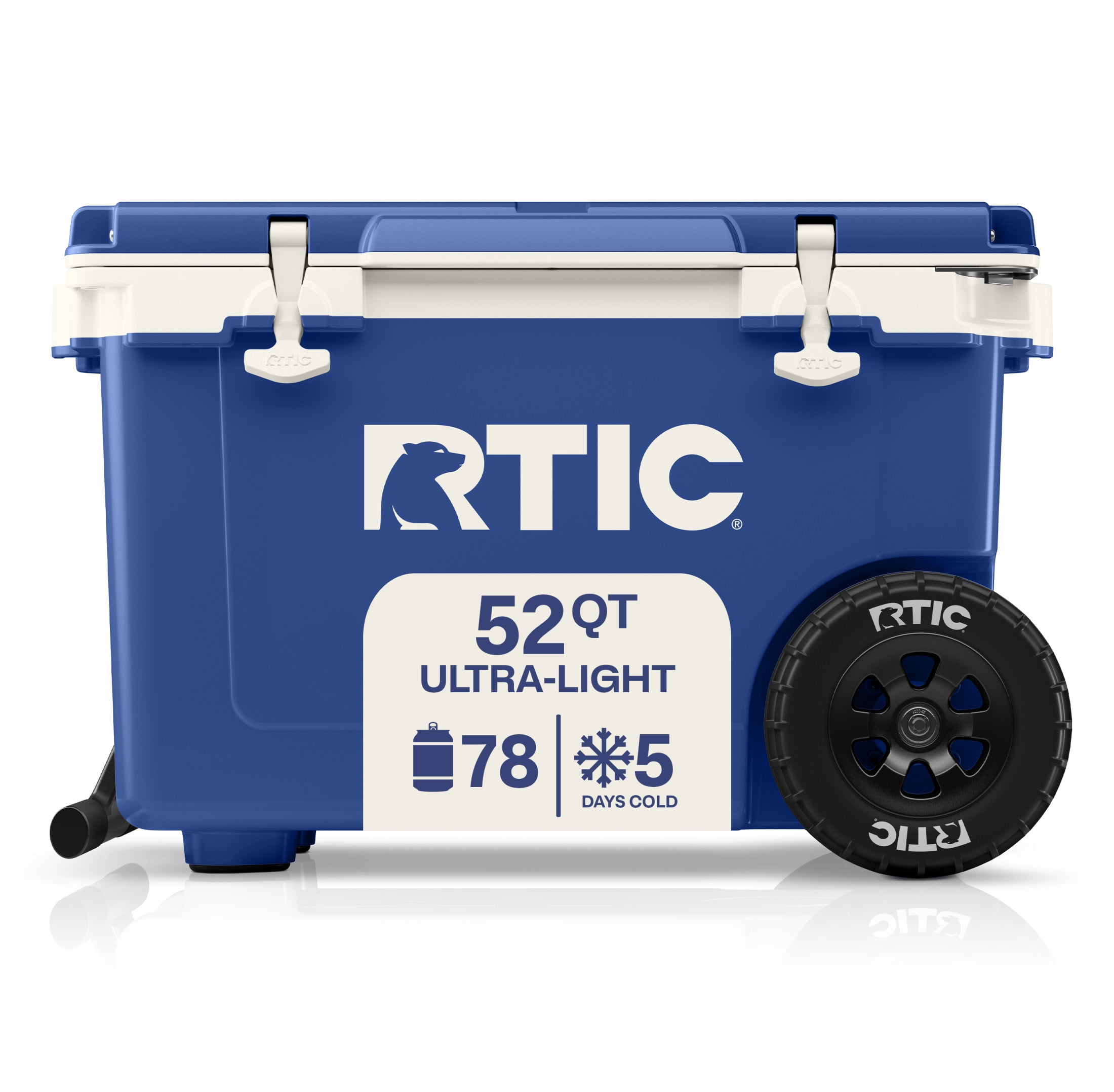 RTIC 72 QT Wheeled Hard-Sided Ice Chest Cooler, Ultra-Light, Fits