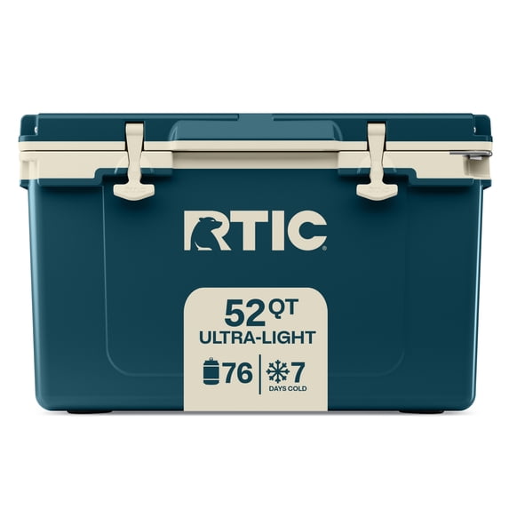 RTIC 52 Qt 76-Can Ultra-Light Ice Chest Cooler, Marine/Canvas