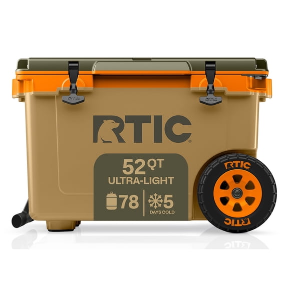 RTIC 52 Qt 76-Can Ultra-Light Rolling Cooler, Trailblazer