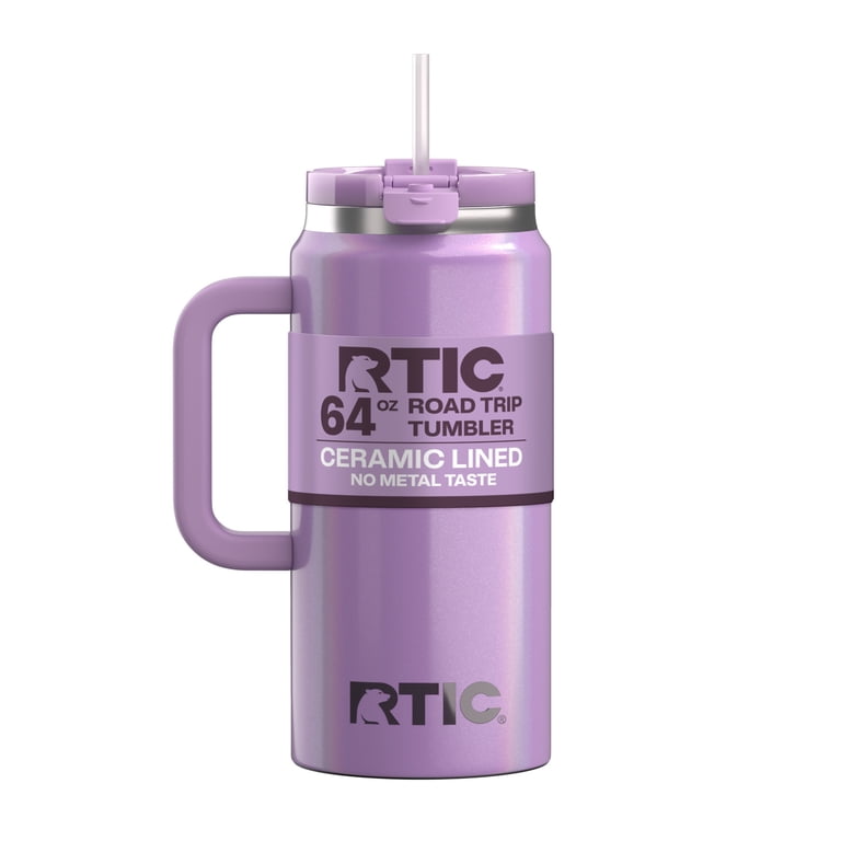 RTIC 64 oz Ceramic Lined Insulated Road Trip Tumbler, Leak