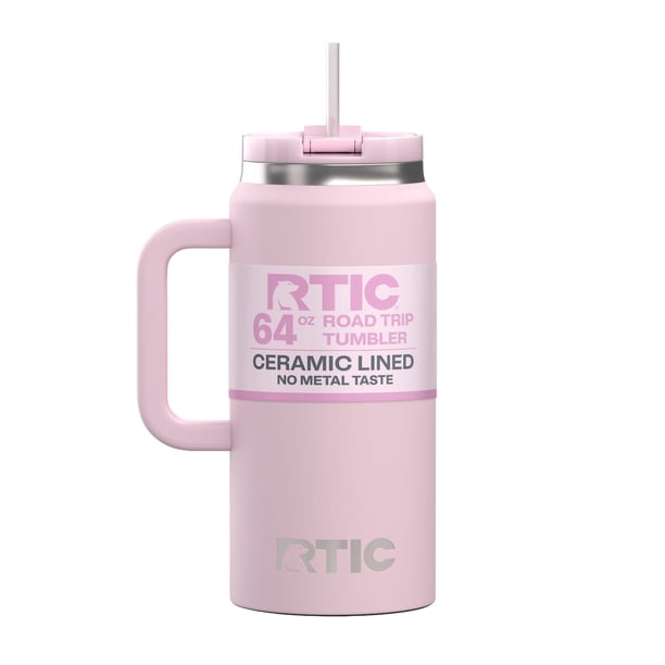 RTIC 64 oz Ceramic Lined Insulated Road Trip Tumbler, Leak