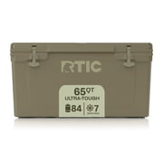 RTIC Ultra-Tough 65 Qt Hard-Sided Ice Chest Cooler, Fits 84 Cans, Olive