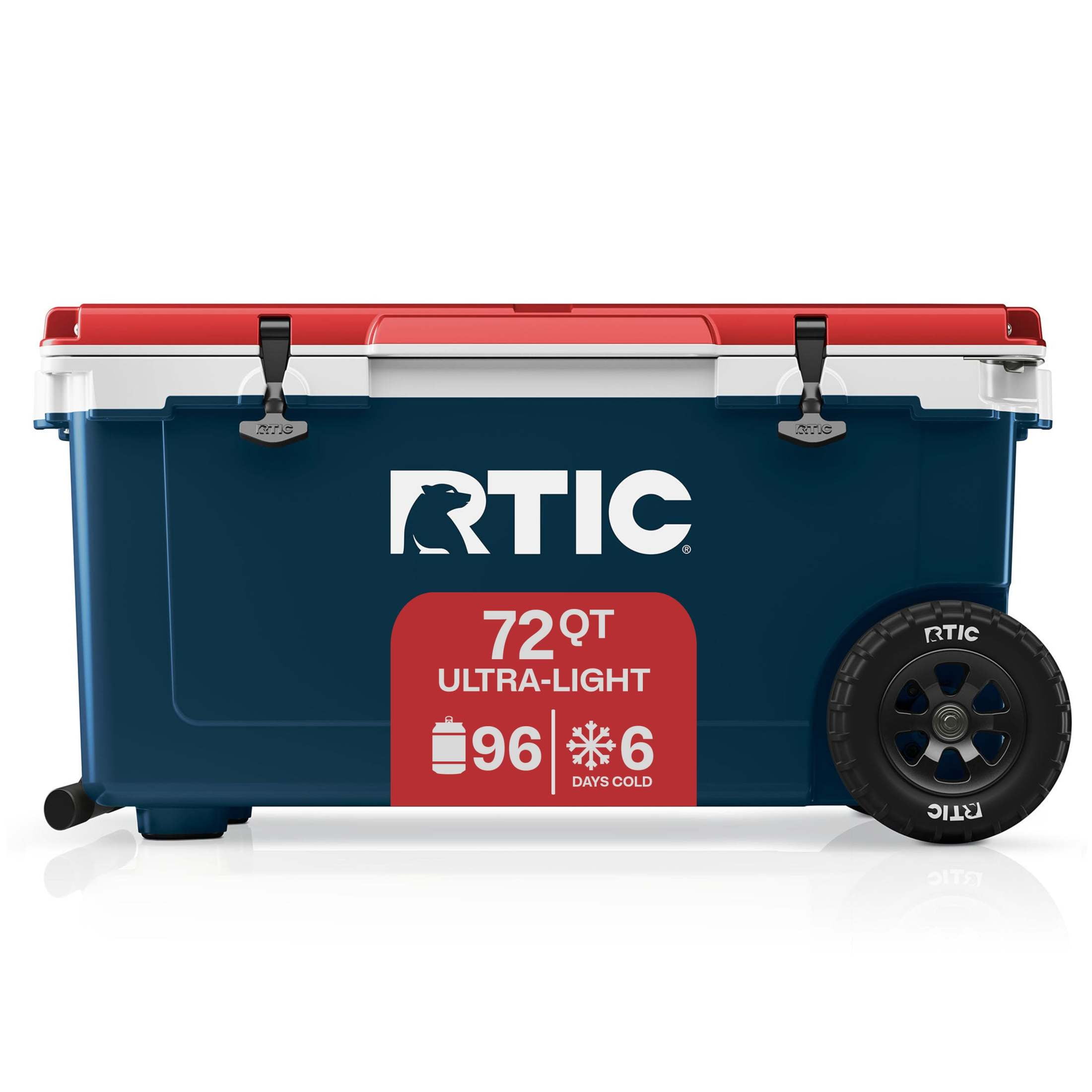 RTIC 72 QT Ultra-Light Wheeled Hard-Sided Ice Chest Cooler, Fits