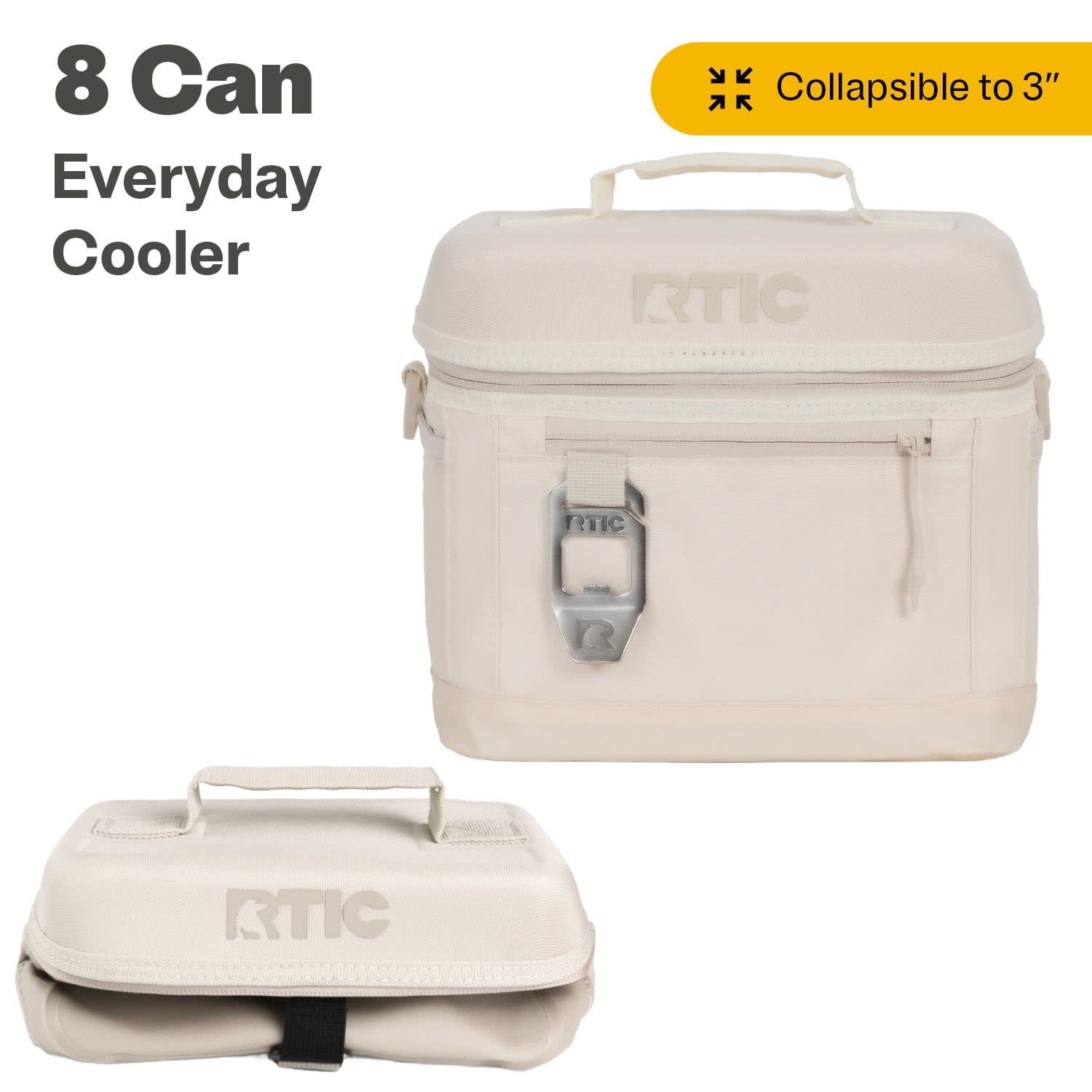 RTIC 8 Can Everyday Cooler, Insulated Soft Cooler with Collapsible