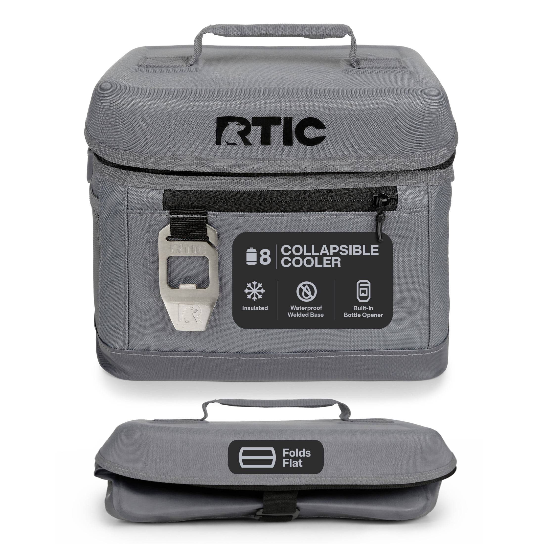RTIC 8 Can Soft Cooler, 5 qt Collapsible with Bottle Opener