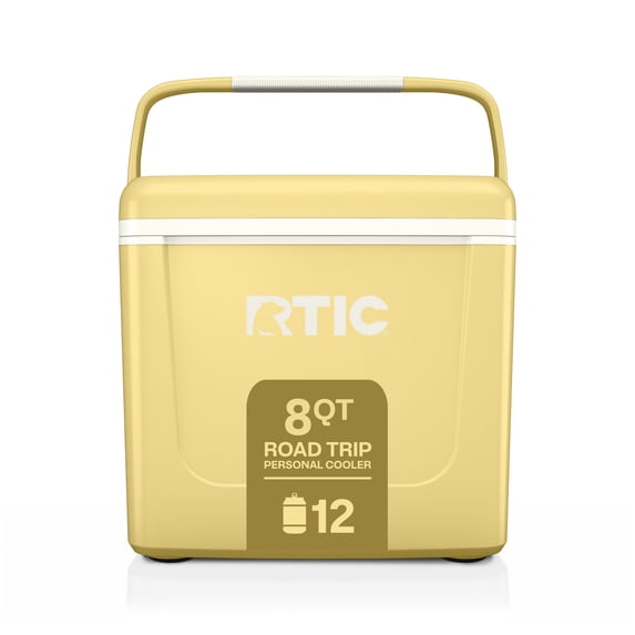 RTIC 8 Qt 12-Can Road Trip Ice Chest Cooler, Sunlight/White