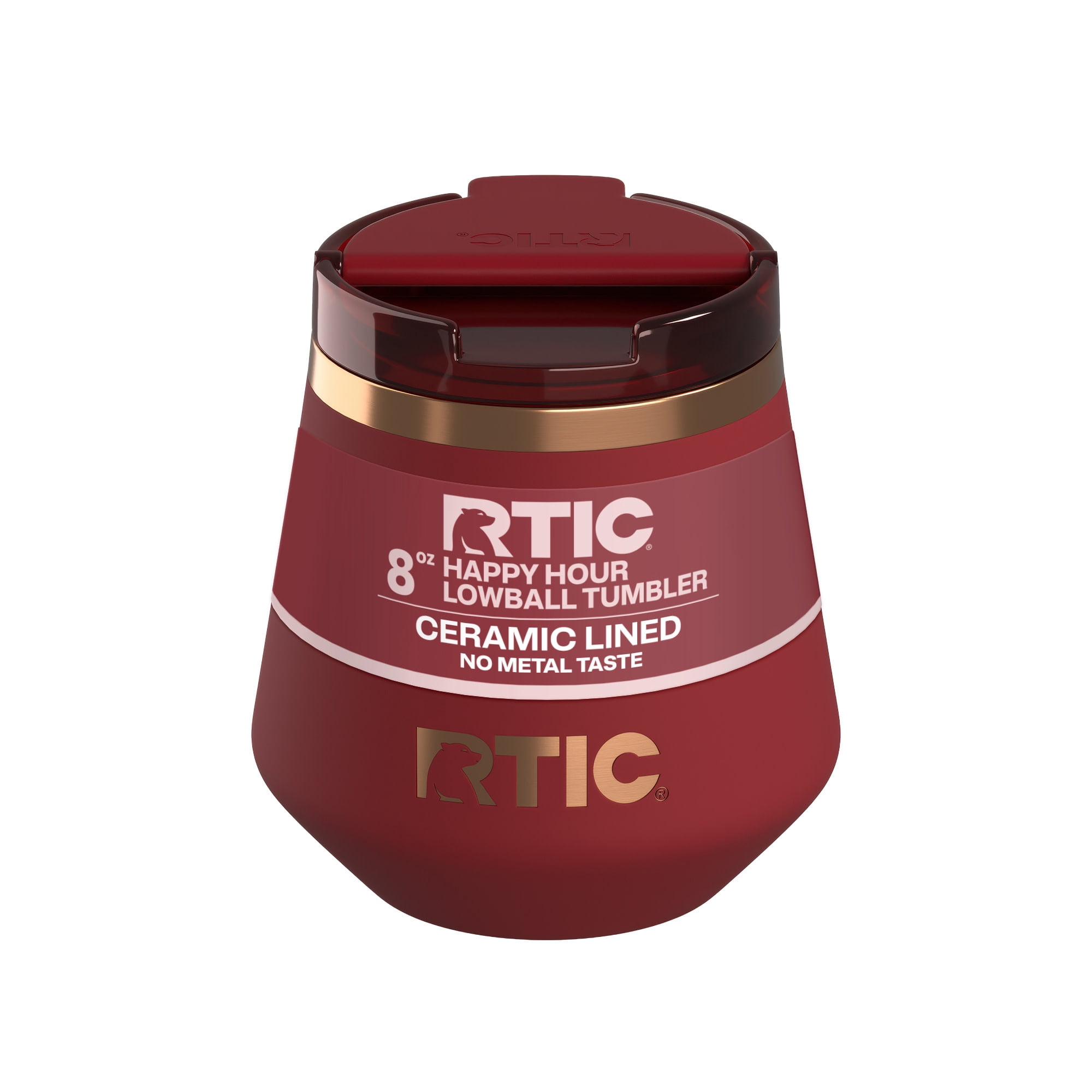 RTIC 8 oz Ceramic Lined Insulated Happy Hour Lowball Tumbler, Leak