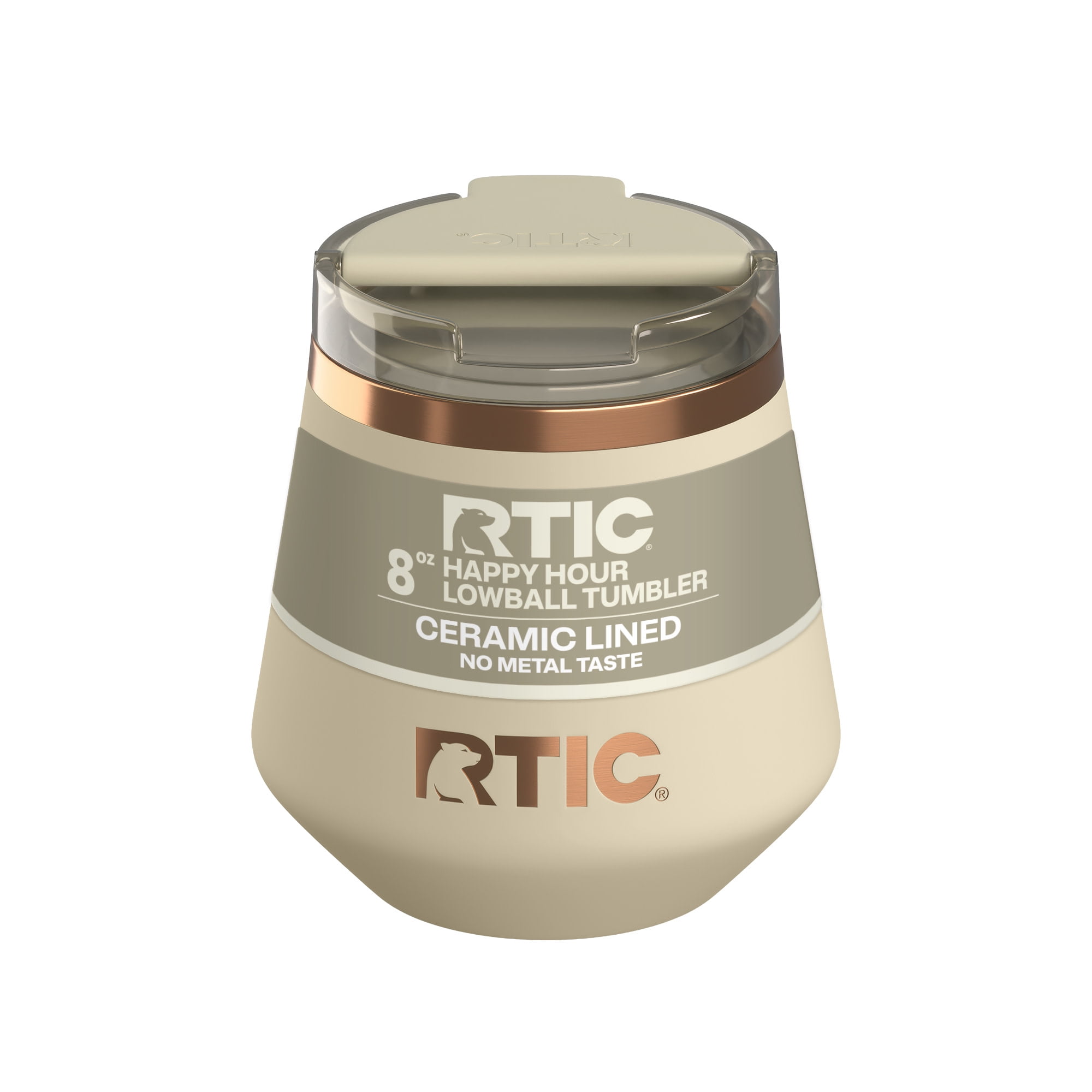 RTIC 8 oz Ceramic Lined Insulated Happy Hour Lowball Tumbler, Leak