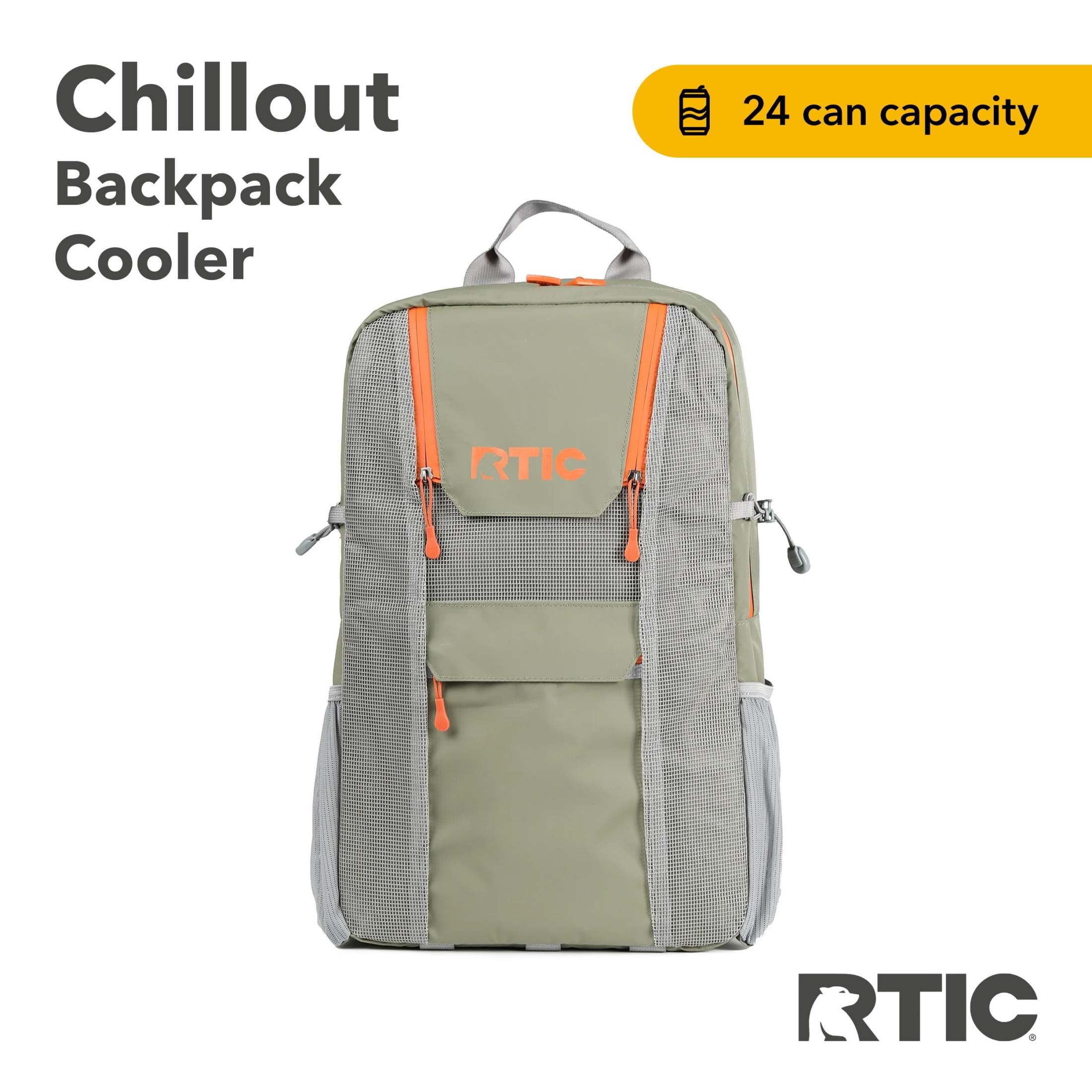 RTIC Chillout 24-Can Backpack Cooler, Insulated, Portable, for