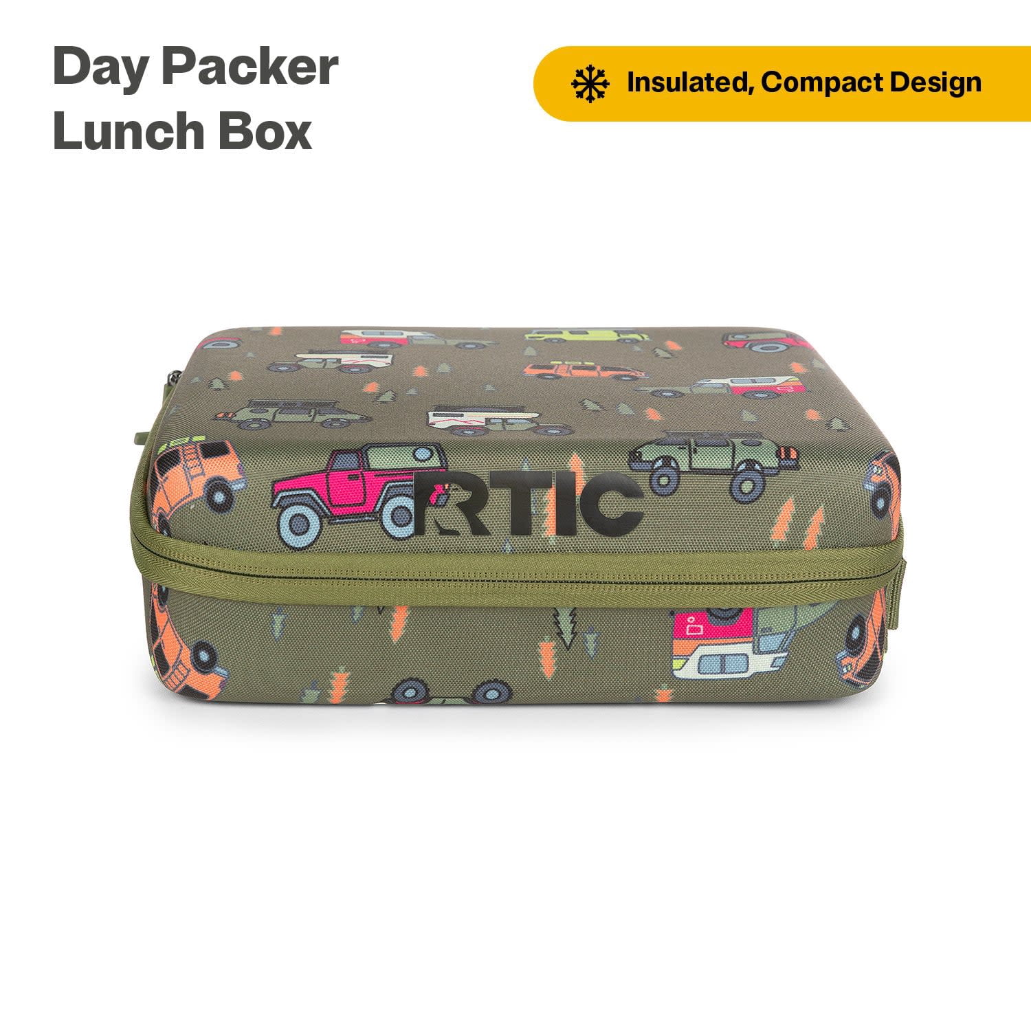 RTIC Day Packer Lunch Box, Insulated Lunch Container, Zipper Closure, Waterproof Fabric Happy Camper