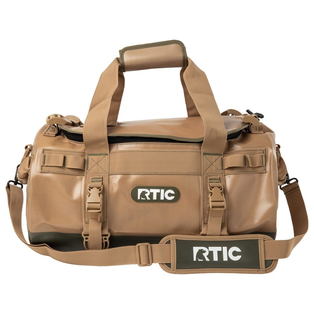 RTIC Duffel Bag Small, Tan, Waterproof Dufflebag for Men & Women, Puncture Resistant, Great for