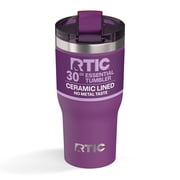 RTIC Essential 30 oz Leak-Resistant Lid Ceramic Lined Tumbler, Berry Jam