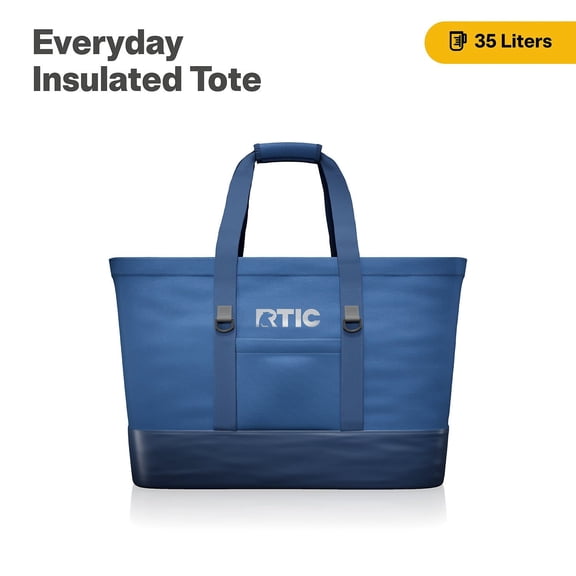 RTIC Everyday Insulated Tote Bag, 35 Ltr Cooler Bag, Leak-Free Interior, Fits 58 Cans, Navy