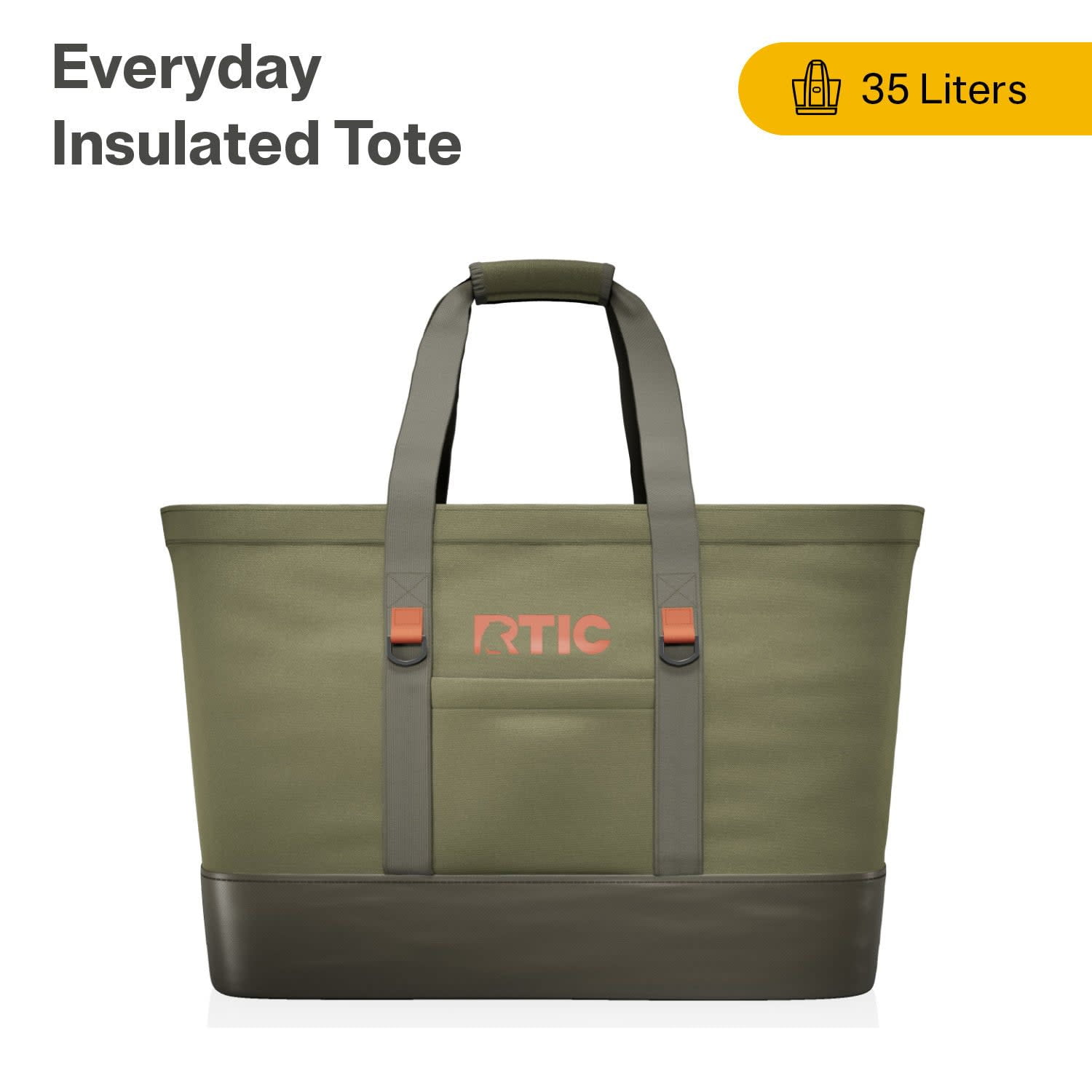 RTIC Everyday Insulated Tote Bag, 35 Ltr Cooler Bag, Leak-Free