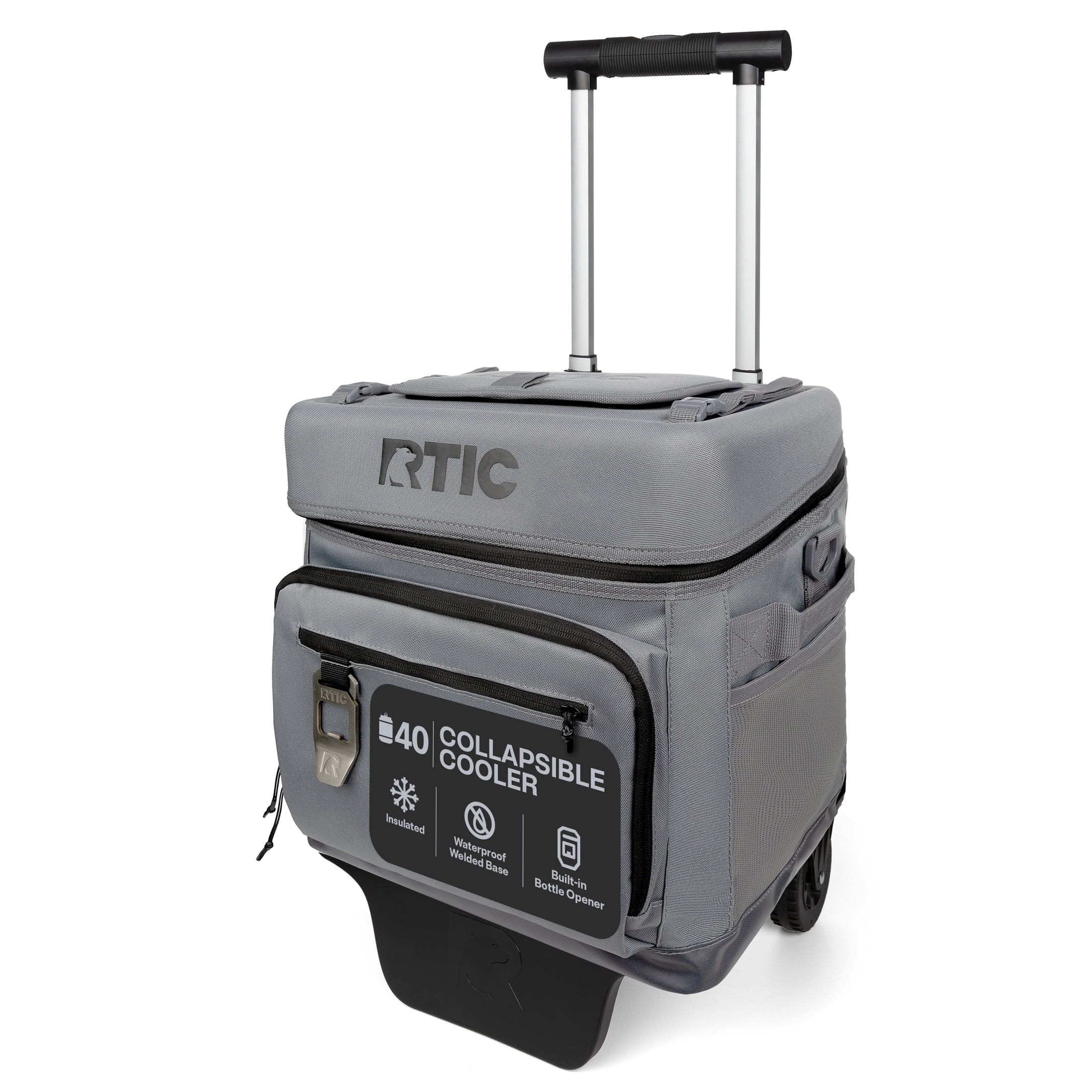 RTIC Everyday Wheeled Cooler, 40 Can Cooler, Collapsible Wheeled