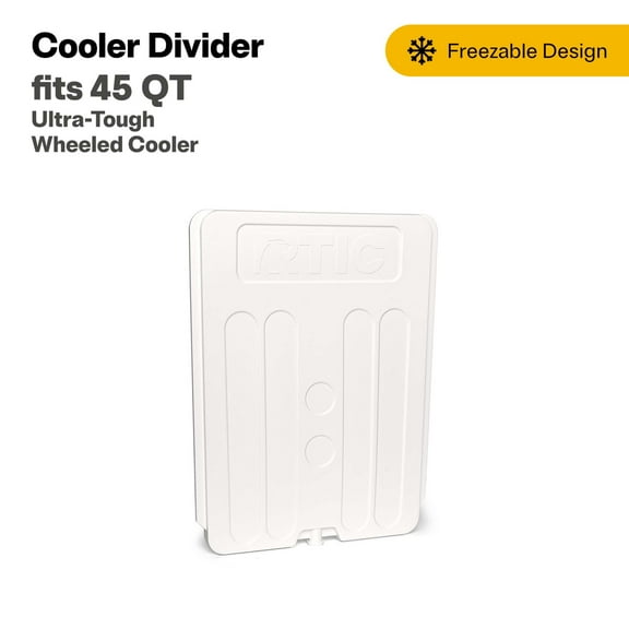 RTIC Freezable Cooler Divider, for 45 QT Wheeled Ultra-Tough Cooler, White