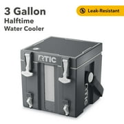 RTIC Halftime Water Cooler, 3 Gallon Hard-Sided Water Cooler, Dark Grey & Cool Grey