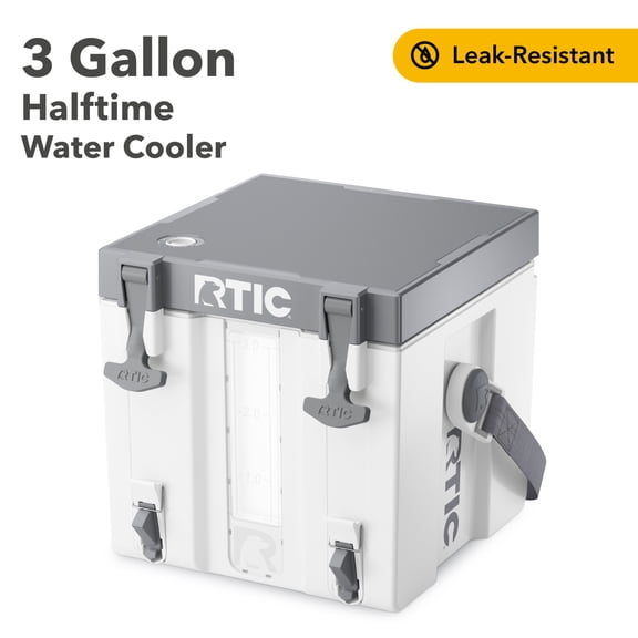 RTIC 3 Gallon Halftime Water Cooler, Hard-Sided, White