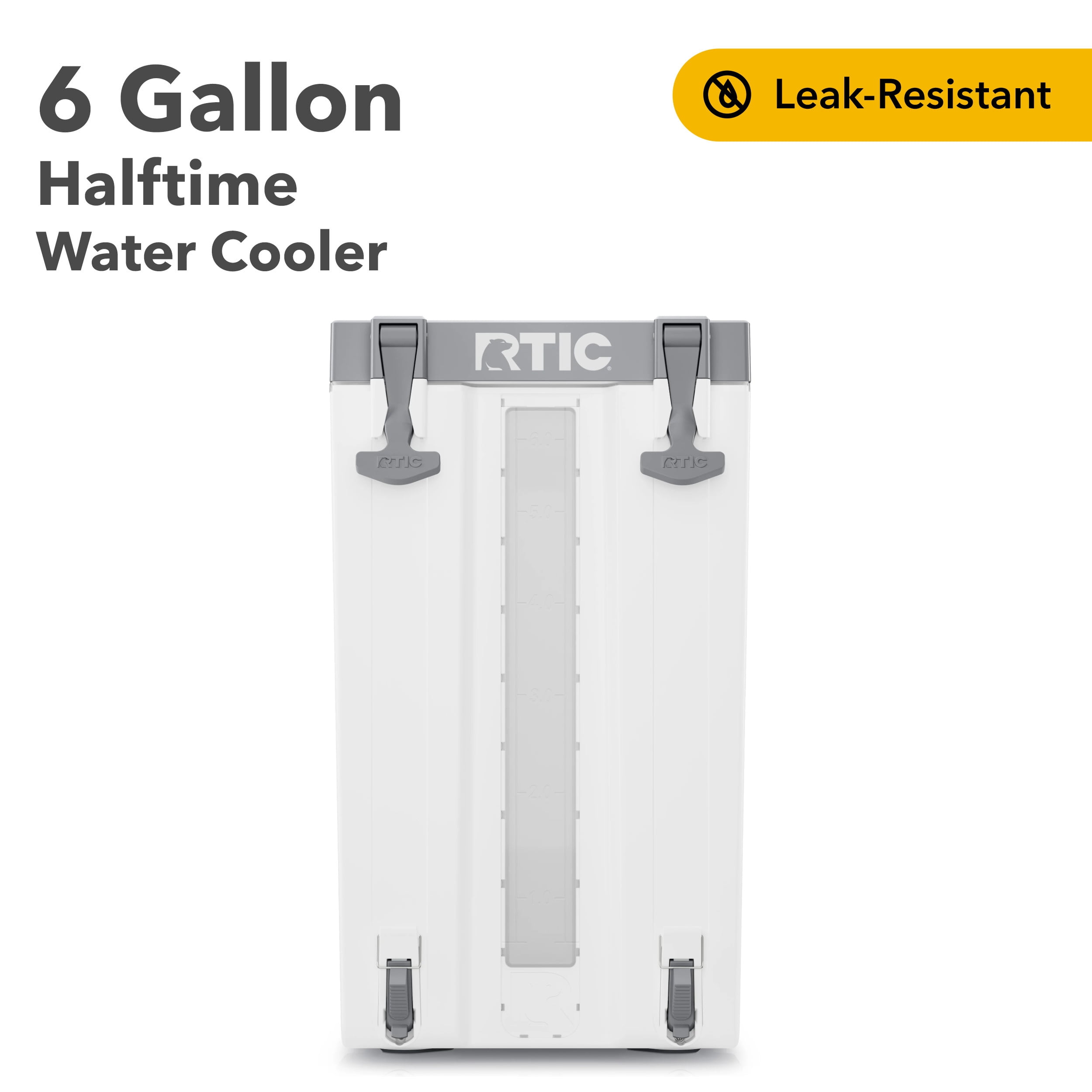 RTIC Halftime Water Cooler 6 Gallon Portable Carrier Container, Drink