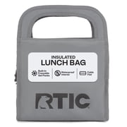 RTIC Insulated Lunch Bag, Soft-Sided Freezable & Collapsible Cooler, Smoke