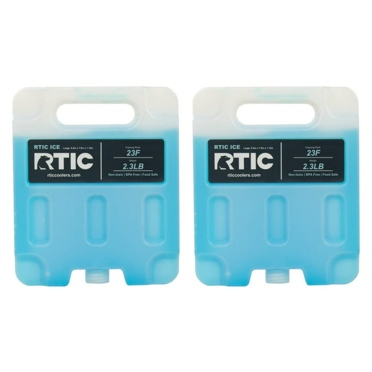 RTIC Ice Pack Refreezable and Reusable Cooler Ice Pack with Break-Resistant  Design, Large (2 Pack)