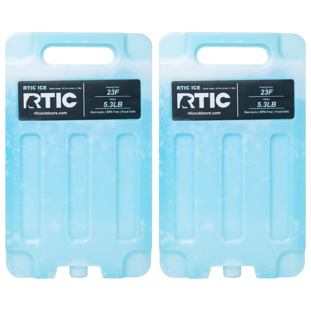 RTIC Ice Pack Refreezable and Reusable Cooler Ice Pack with Break-Resistant  Design, X-Large (2 Pack) 