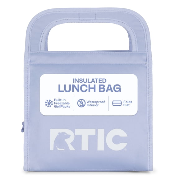 RTIC Insulated Lunch Bag, Soft-Sided Freezable & Collapsible Cooler, Periwinkle