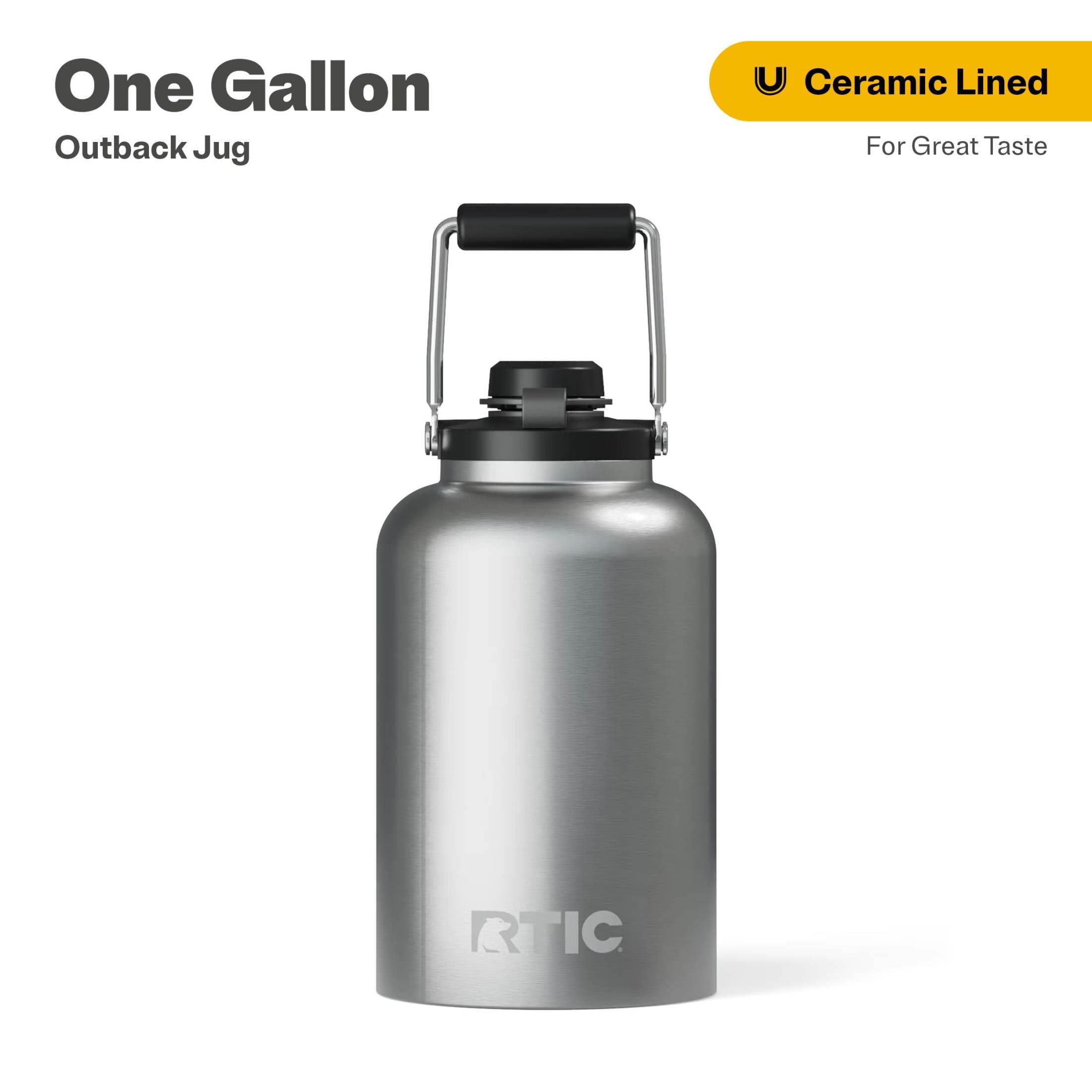RTIC One Gallon Ceramic Lined Insulated Outback Water Bottle Jug
