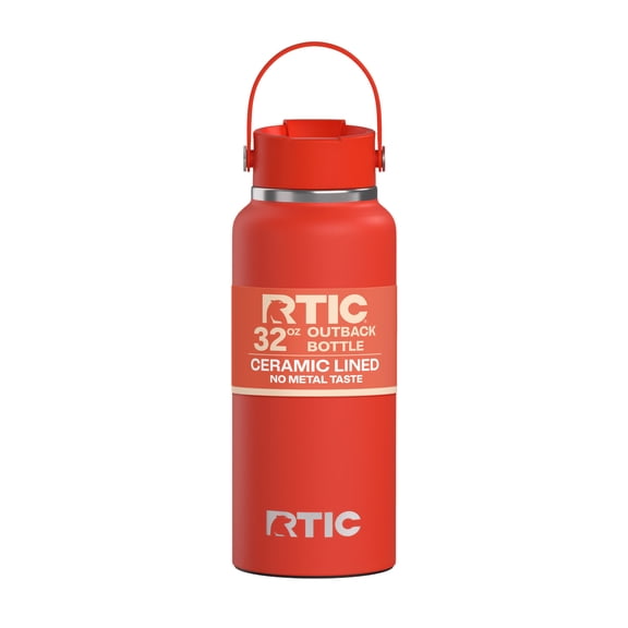 RTIC Outback 32 oz Insulated Ceramic Lined Water Bottle, Persimmon