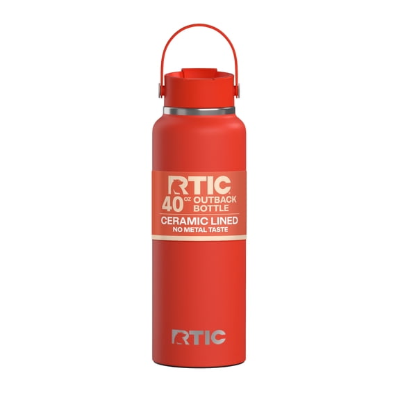 RTIC Outback 40 oz Insulated Ceramic Lined Water Bottle, Persimmon