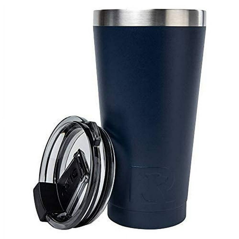 RTIC 16 oz Coffee Travel Mug with Lid and Handle, Stainless Steel  Vacuum-Insulated Mugs, Leak, Spill Proof, Hot Beverage and Cold, Portable Thermal  Tumbler Cup for Car, Camping, Beach 