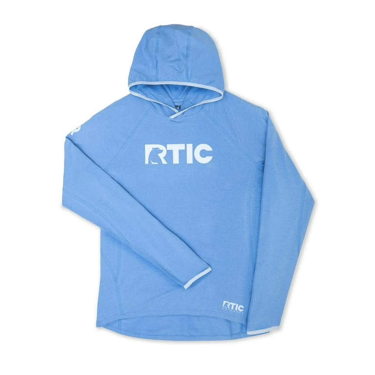 RTIC R Tech Womens UPF 50 Sun Protection Hoodie Long Sleeve Hooded Sweatshirt Moisture Wicking Quick Drying Outdoor Clothes Hiking Apparel