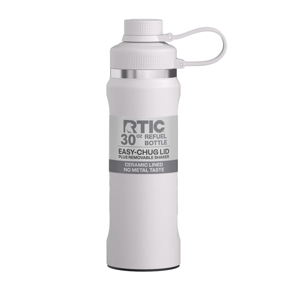 RTIC Refuel 30 oz Insulated Ceramic Lined Water Bottle, Cool Grey